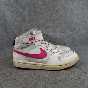 Nike Shoes Kids 12.5 Sneakers High Top Trainers Court Borough Mid 2 Casual Pink